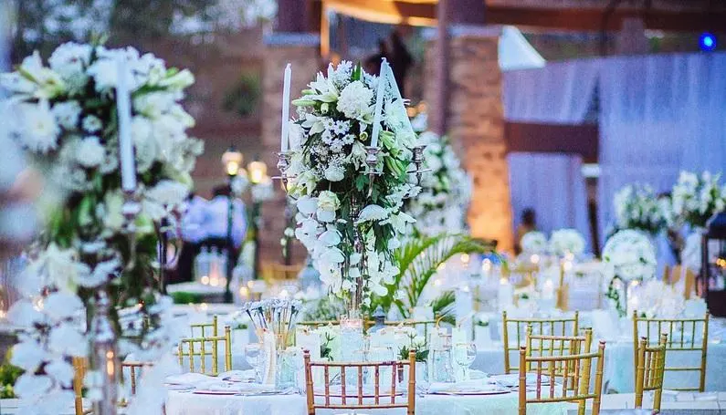 Corporate event venue setup